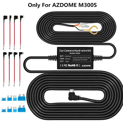 $25.99 • Buy AZDOME JYX04 Micro-USB 3-Lead Acc Hardwire Kit Port For Only M300S  Dash Cam