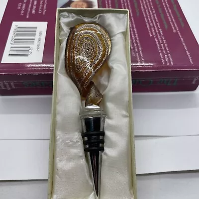 VTG Murano Style Hand-Blown Art Glass Wine Bottle Stopper Made In P.R.C. • $9.99