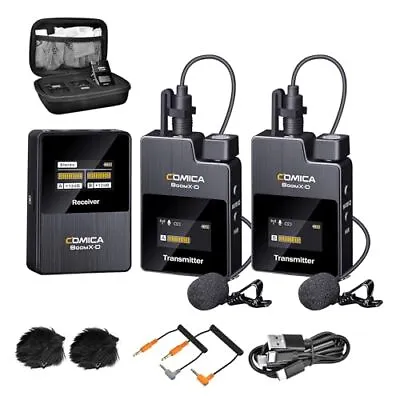 Comica Wireless Lavalier Microphone BoomX-D2 2.4G Compact Wireless Lapel • $174.42