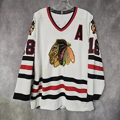 Rare VTG 80s Authentic CCM Chicago Blackhawks Denis Savard 18 Jersey 48 L Strap • $999.99