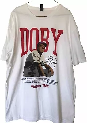 New Mens XLarge Baseball T-shirt Cleveland Guardians Indians Larry Doby Cotton • $19.99