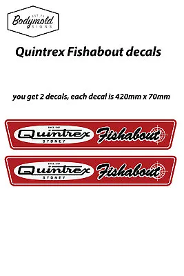 $48 • Buy Quintrex Fish About Vintage Style Boat Decals