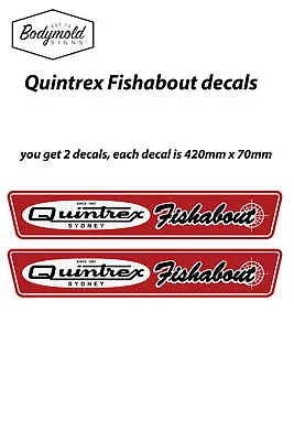 Quintrex Fish About Vintage Style Boat Decals • $55.20