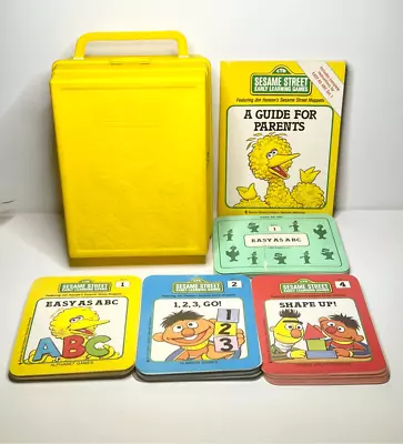 Vintage Sesame Street Early Learning Games Cards With Case 1989 Muppets • $22.80