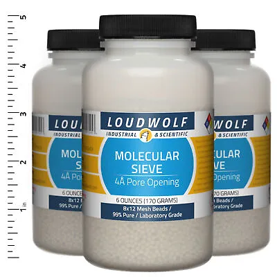 $66.99 • Buy Molecular Sieve 1.1 Lb Total (3 Bottles) Laboratory Grade 8x12 Mesh Beads