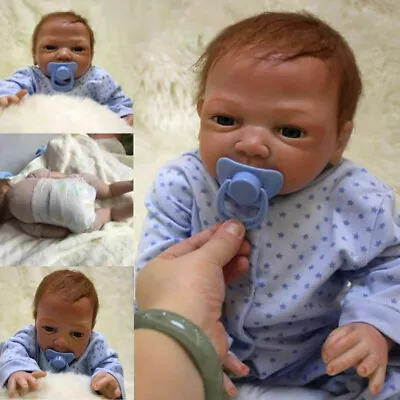 22  Reborn Baby Dolls Lifelike Vinyl Silicone Newborn Boy Soft Full Body+clothes • $54.99