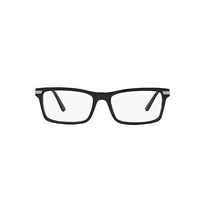 Prada PR 03YV 1AB1O1 Black Plastic Rectangular Eyeglasses 56mm • $79.43