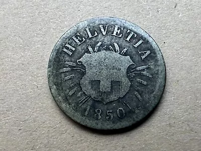 1850 Switzerland 5 Rappen Coin BB MINT   #XX04 • $14