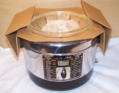 Vintage Grant Maid Chrome Cooker Deep Fryer  In Box - Unused • $49