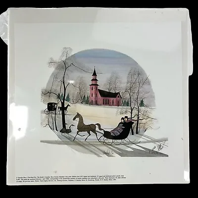 P. Buckley Moss Cherished Eve Print Sleigh Amish Geese Church 3038/8482 • $74.95