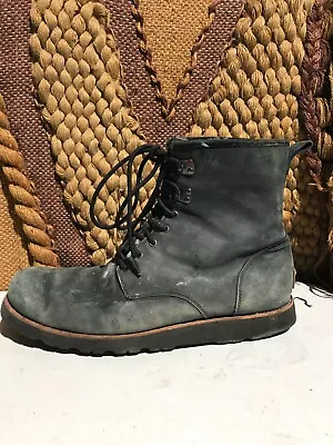 Men UGG Hannen TL Black Original Leather Lace-Up Boots 1008139 US Size 16 • $119.99