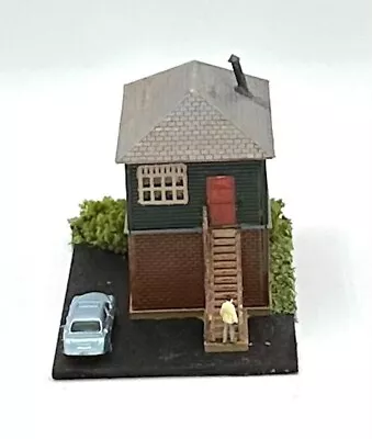 N Scale Custom Weathered  Trackside 2-Story Building/ Signal Box Diorama • $28