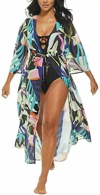 £19.95 • Buy Size L | Figleaves Osaka Sheer Maxi Kaftan Dress Beach Coverup | 755460