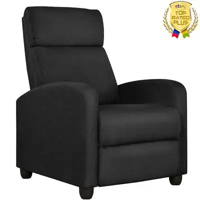 Fabric Push Back Theater Recliner Chair Strong W/ Footrest Armrest Home Office • $123.69