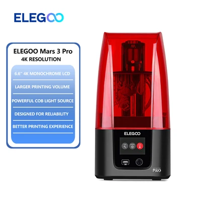 $349.59 • Buy ELEGOO Mars 3 Pro Resin 3D Printer MSLA 6.6 Ultra 4K Mono LCD 143.43×89.6×175mm