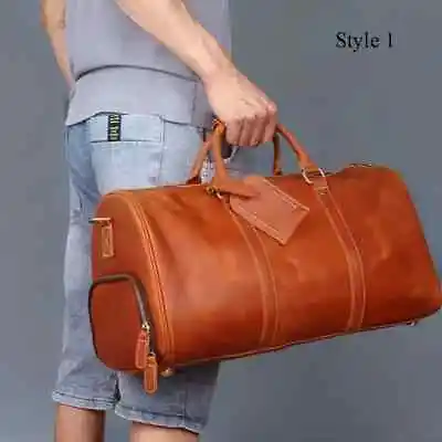 Duffle Bag Leather Bag Weekender Bag Gift For Men Gift Bag Leather Duffle Bag • $139.99