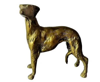 £69.99 • Buy Vintage NVB Greyhound  Solid Brass Dog Sculpture / Ornament / Figurine 