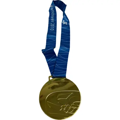 GOLD MEDAL - 2010 Vancouver OLYMPICS - BIG WITH SILK RIBBON Rare USA SELLER • $34.99