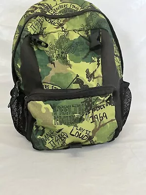 £6.41 • Buy Gap Kids Junior Backpack Punk Rock Skull Crossbones Listen The Music