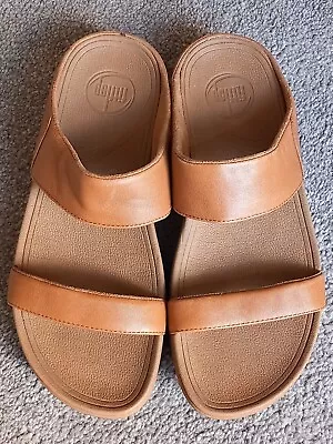 Fitflop Ladies Tan Leather Sandals Size 5 • £20