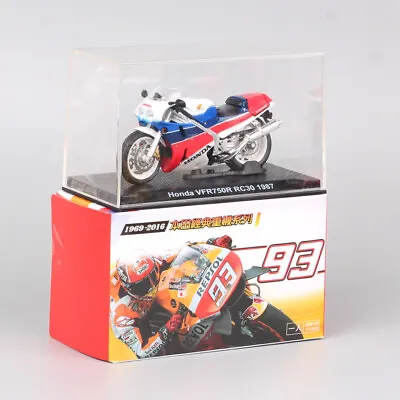 1/24 Tiny Scale Honda VFR750R RC30 1987 Diecast Motorcycle Model Racing Bike Toy • $15.26