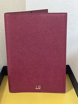 Dunhill A5 Leather Notebook Cover- Garnet Red- Leather- Very Nice • $158