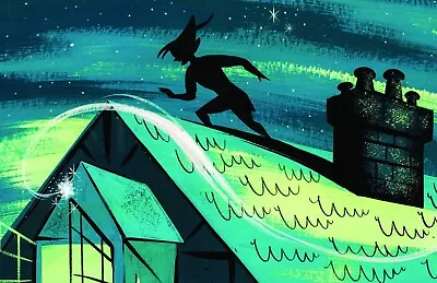 Peter Pan Tinkerbell Mary Blair Concept Rooftop Concept Art Poster Print 11x17 • $29.99