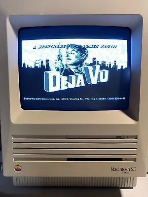 Vintage 800K 1990 2 Disks Deja Vu 1 & 2 Mac 512ke Plus SE SE-FDHD SE/30 Classic! • £17.84