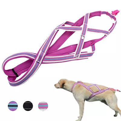 Durable Nylon Pet Sled Harness Dog Pulling Mushing X Training Working Harness • $23.99