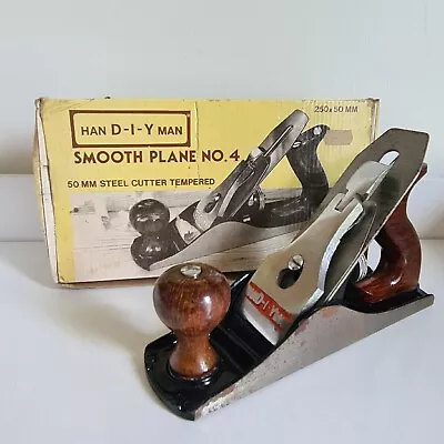 HAN-D-I-Y-Man Steel Smoothing Plane No.4 - 250x50mm Boxed • $27.13