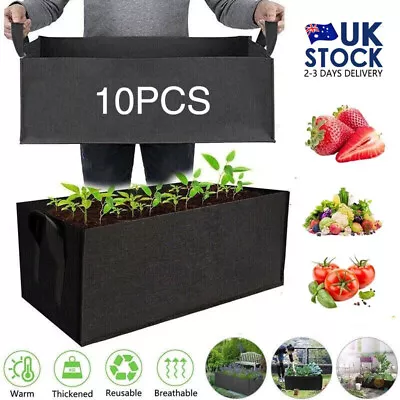 10PCS 10Gallon Plant Grow Bags Potato Fruit Vegetable Garden Planter Growing Bag • £4.99