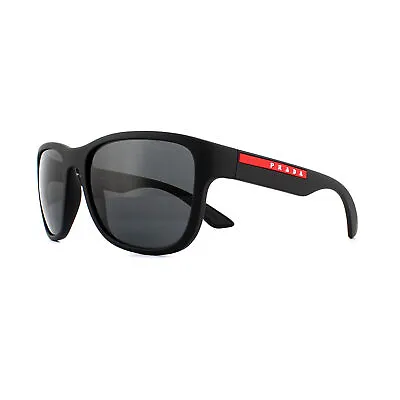$259.60 • Buy Prada Sport Sunglasses PS01US DG05S0 Black Rubber Grey