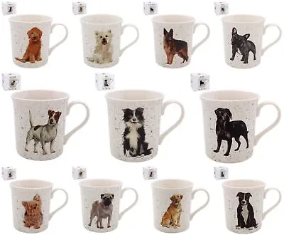 Pet Dog Puppy Mugs Fine China Colour Print Gift Present Tea Coffee Drinking • £10.99