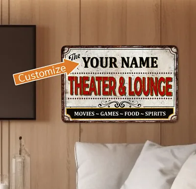 Custom Theater Lounge Sign Family Movie Decor Cinefile Gift Video 108122002119 • $20.95