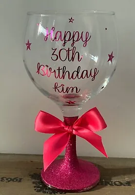 £8.95 • Buy Personalised Gin Glass - Any Name - Birthday 18th 21st 30th 40th 50th Rose Gold