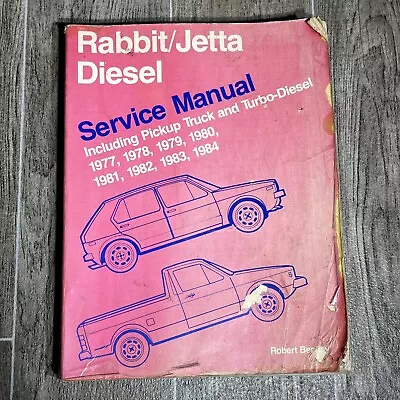 1977-1984 Volkswagen Rabbit Jetta Pickup Turbo Diesel Service Repair Shop Manual • $49