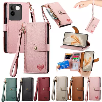 For VIVO Y21 Y21S Y22S Y11S Y33S Wallet Case Zipper Purse Card Holder Flip Cover • $19.29