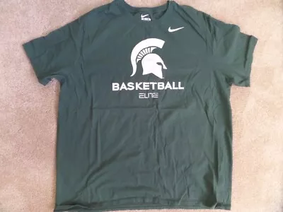 Michigan State Spartans Basketball Nike T-Shirt 2XL Green • $14.99