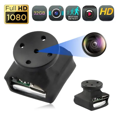 HD 1080P Shirt Button Camera Smallest Body Mini Recorder Micro Built-in Battery • £20.99