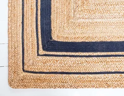 Rug 100% Jute Cotton Handmade Reversible Area Carpet Modern Living Runner Rugs • £24.31