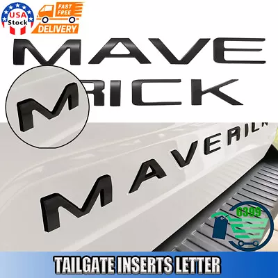 Matte Black Tailgate Emblem For MAVERICK 2022 2023 Letter Nameplate Rear Decal • $19.99