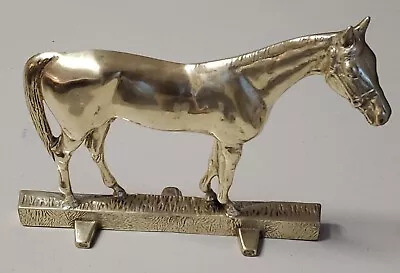 $135 • Buy Vintage Large Heavy Solid Brass Horse Doorstop 1949 Va. Metalcrafters 4lbs. 10oz