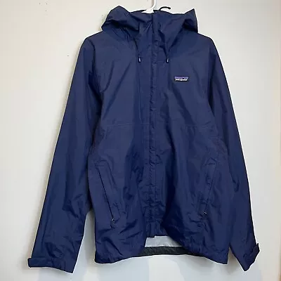 Patagonia Torrentshell 3L Rain Jacket Mens M Hooded Waterproof Coat Navy • $95