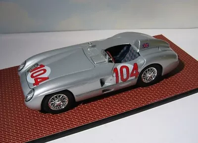 1955 Mercedes 300 SLR  Targa Florio Race Car  Stirling Moss #104  1:18 Diecast • $39.95