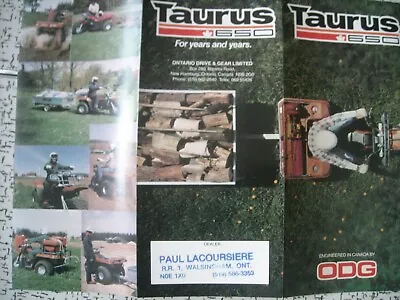 1985 Rare Vintage ODG TAURUS By ARGO ATV Brochure Snowmobile 3 Wheeler • $11.04