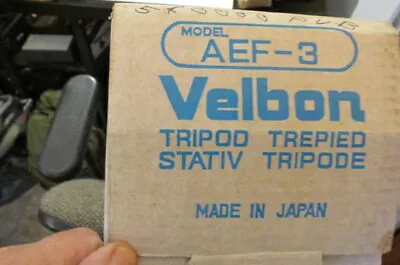 Vintage Velbon AE-3 Tripod In Original Box. Never Used. • $74.69