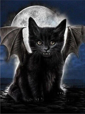 $15.28 • Buy Diamond Painting 5D DIY Black Cat Full Round Drill Rhinestone Embroidery Picture