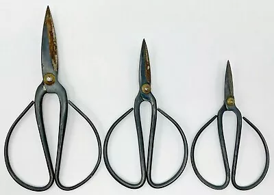 Set Of Vintage Japanese Bonsai Pruning Scissors Shears 6   5  And 4  • $89.95