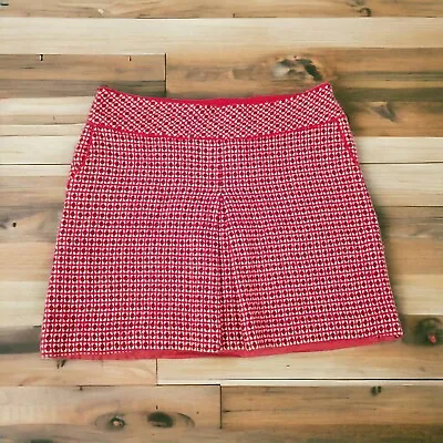 Monsoon A-line Lined Mini Skirt With Pockets Size 10 Geometric Wool 60s Style • £12.50