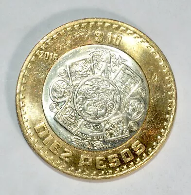 MEXICO 2016 10 PESOS Bimetallic Mexican DIEZ PESOS COIN • $6.88